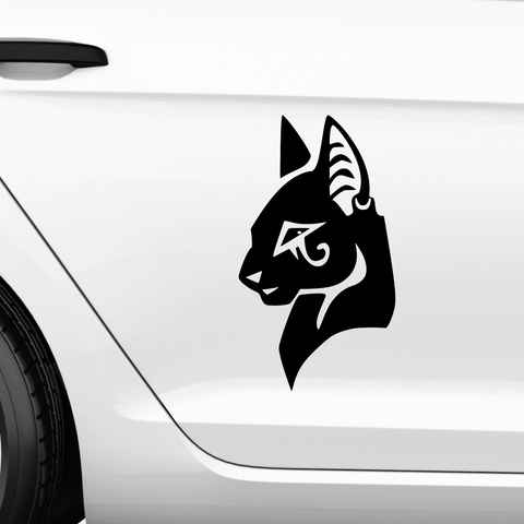 Wildkatze mitHorusauge Aufkleber 37 - Beispielansicht