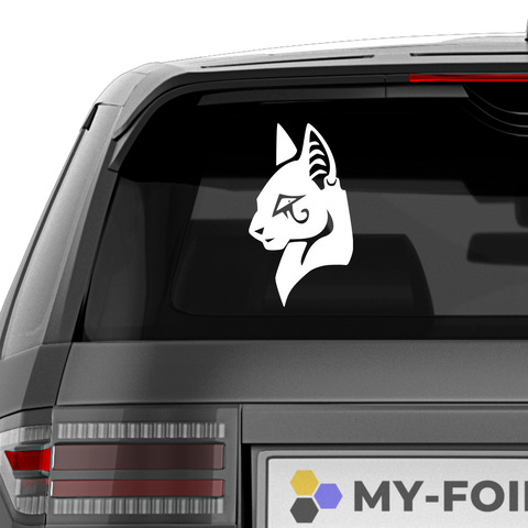 Wildkatze mitHorusauge Aufkleber 37 - Beispielansicht