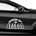 Working out for Tacos Aufkleber - Beispielansicht
