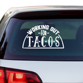 Working out for Tacos Aufkleber - Beispielansicht