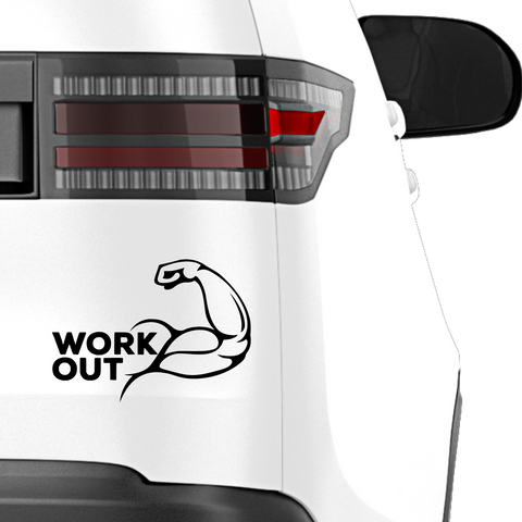 Workout Oberarm Aufkleber - Beispielansicht