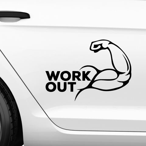 Workout Oberarm Aufkleber - Beispielansicht