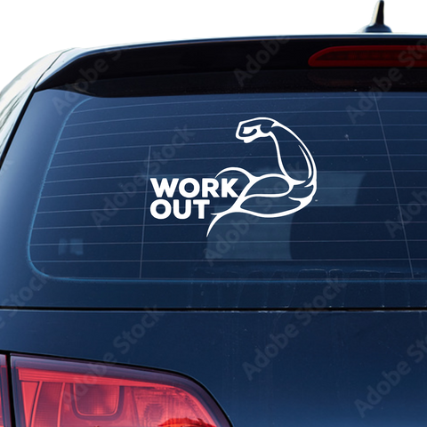 Workout Oberarm Aufkleber - Beispielansicht
