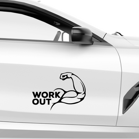Workout Oberarm Aufkleber - Beispielansicht