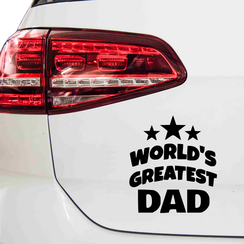 World greatest dad Aufkleber Nr 1 - Beispielansicht