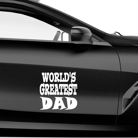 World greatest dad Aufkleber Nr 2 - Beispielansicht