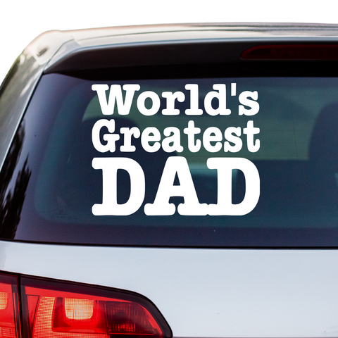 World greatest dad Aufkleber Nr 3 - Beispielansicht