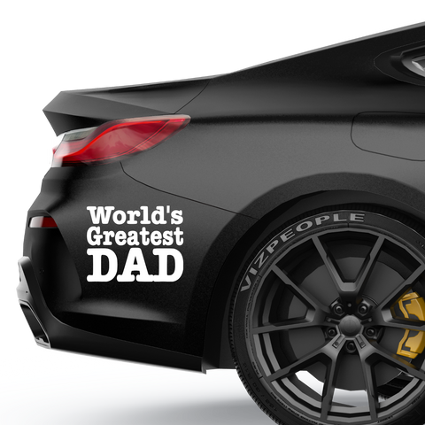 World greatest dad Aufkleber Nr 3 - Beispielansicht