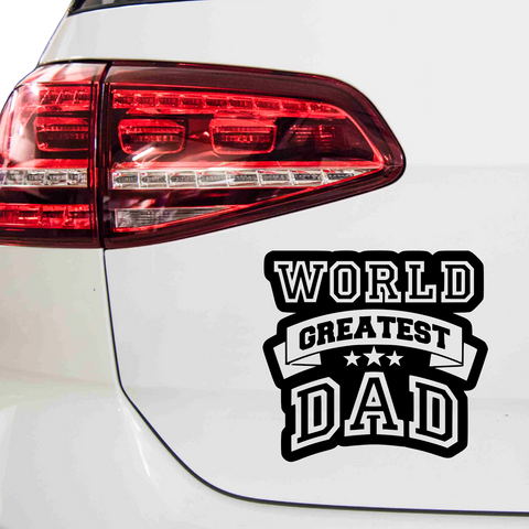 World greatest dad Aufkleber Nr 4 - Beispielansicht