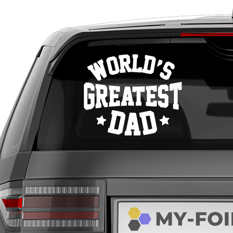 World greatest dad Aufkleber Nr 5 - Beispielansicht