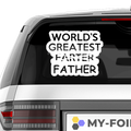 World greatest father Aufkleber - Beispielansicht
