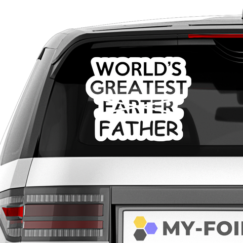 World greatest father Aufkleber - Beispielansicht