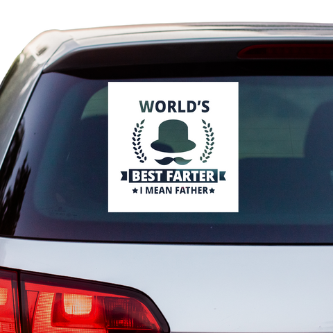 Worlds best farter i mean father Aufkleber Nr 1 - Beispielansicht