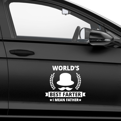 Worlds best farter i mean father Aufkleber Nr 2 - Beispielansicht