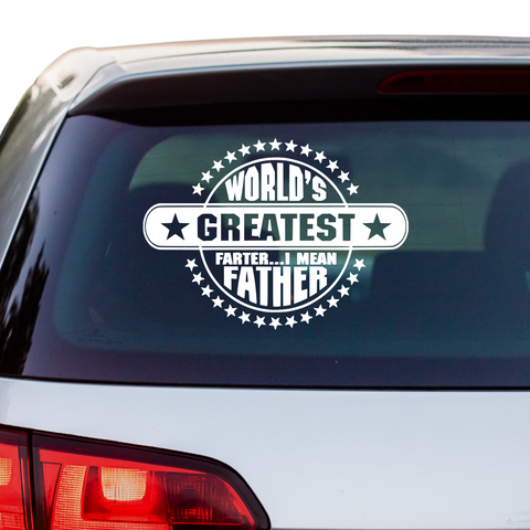 Worlds best farter i mean father Aufkleber Nr 3 - Beispielansicht