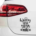 Worry less Yoga more Aufkleber - Beispielansicht