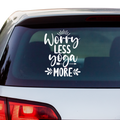 Worry less Yoga more Aufkleber - Beispielansicht
