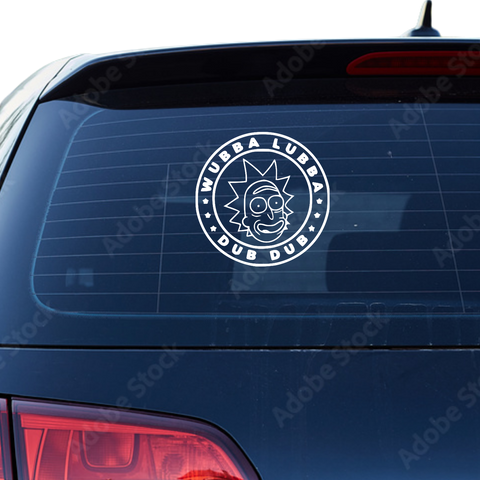 Wubba lubba dub dub Aufkleber Nr. 2 3.svg - Beispielansicht