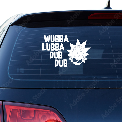 Wubba lubba dub dub Aufkleber Nr. 3 2.svg - Beispielansicht