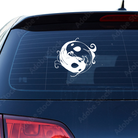 YingYang Abstrakt Aufkleber - Beispielansicht