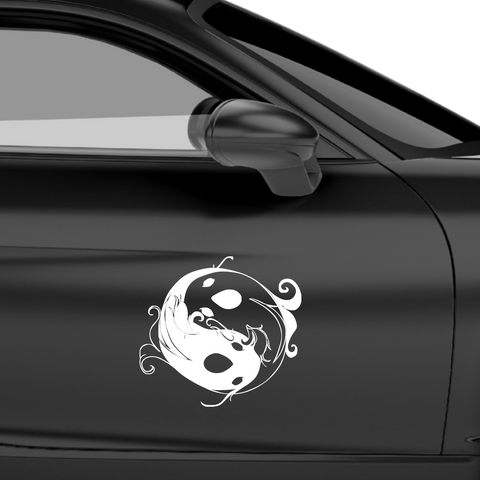 YingYang Abstrakt Aufkleber - Beispielansicht