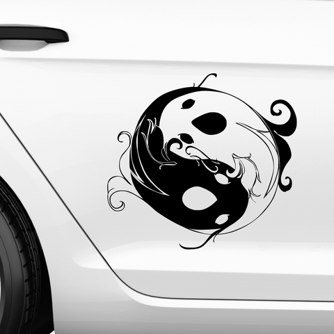 YingYang Abstrakt Aufkleber - Beispielansicht