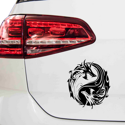 YingYang Drachen Aufkleber - Beispielansicht