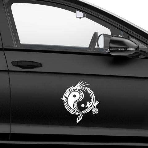 YingYang Drachenmuster Aufkleber - Beispielansicht