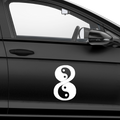 YingYang Forever Vertikal Aufkleber - Beispielansicht