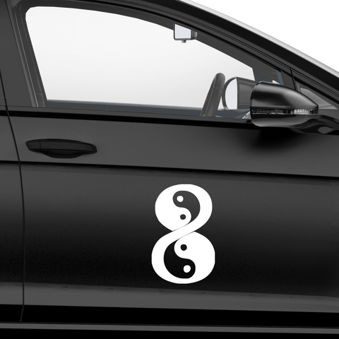 YingYang Forever Vertikal Aufkleber - Beispielansicht