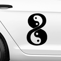 YingYang Forever Vertikal Aufkleber - Beispielansicht