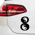 YingYang Forever Vertikal Aufkleber - Beispielansicht