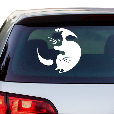 YingYang Katzen Aufkleber - Beispielansicht
