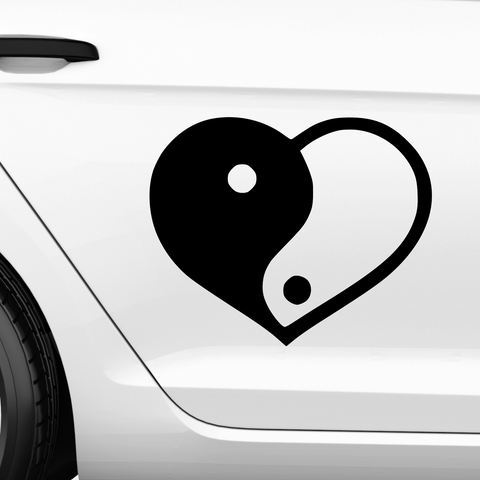YingYang Liebe Aufkleber - Beispielansicht