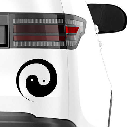 YingYang Rund Aufkleber - Beispielansicht