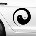 YingYang Rund Aufkleber - Beispielansicht