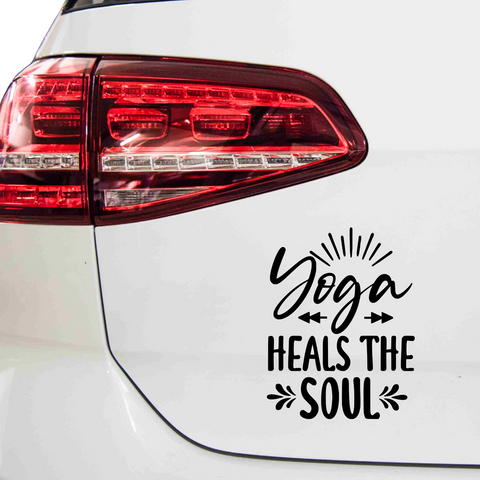 Yoga Heals The Soul Aufkleber - Beispielansicht
