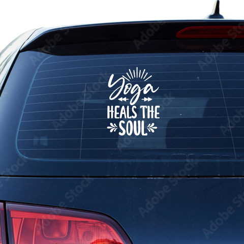 Yoga Heals The Soul Aufkleber - Beispielansicht