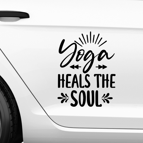 Yoga Heals The Soul Aufkleber - Beispielansicht