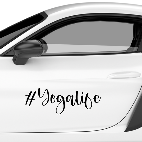 #Yogalife Aufkleber - Beispielansicht