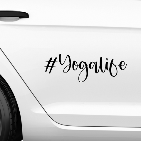 #Yogalife Aufkleber - Beispielansicht