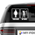 Yoour Wife My Wife Aufkleber - Beispielansicht
