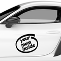 Your mom inside Aufkleber - Beispielansicht