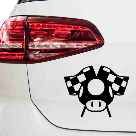 Zielflagge Aufkleber - Beispielansicht