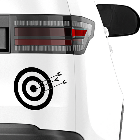 Zielscheibe 3 Pfeile Aufkleber - Beispielansicht