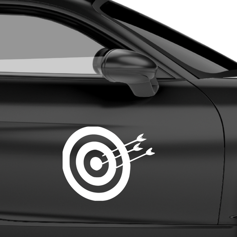 Zielscheibe 3 Pfeile Aufkleber - Beispielansicht