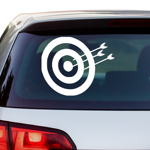 Zielscheibe 3 Pfeile Aufkleber - Beispielansicht