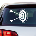 Zielscheibe mit 2 Pfeilen Aufkleber - Beispielansicht