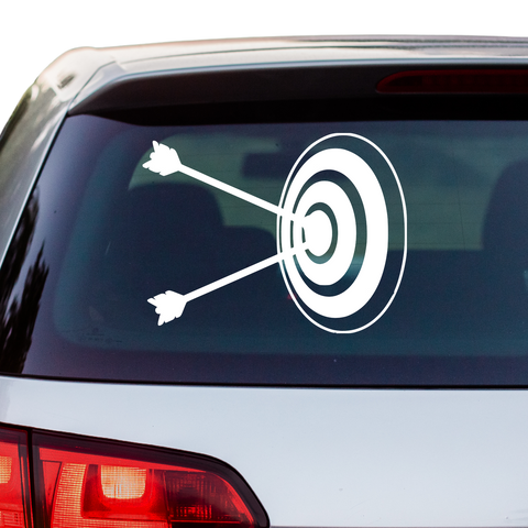 Zielscheibe mit 2 Pfeilen Aufkleber - Beispielansicht