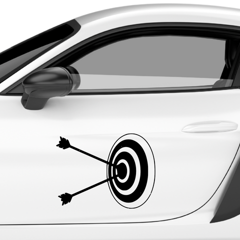 Zielscheibe mit 2 Pfeilen Aufkleber - Beispielansicht